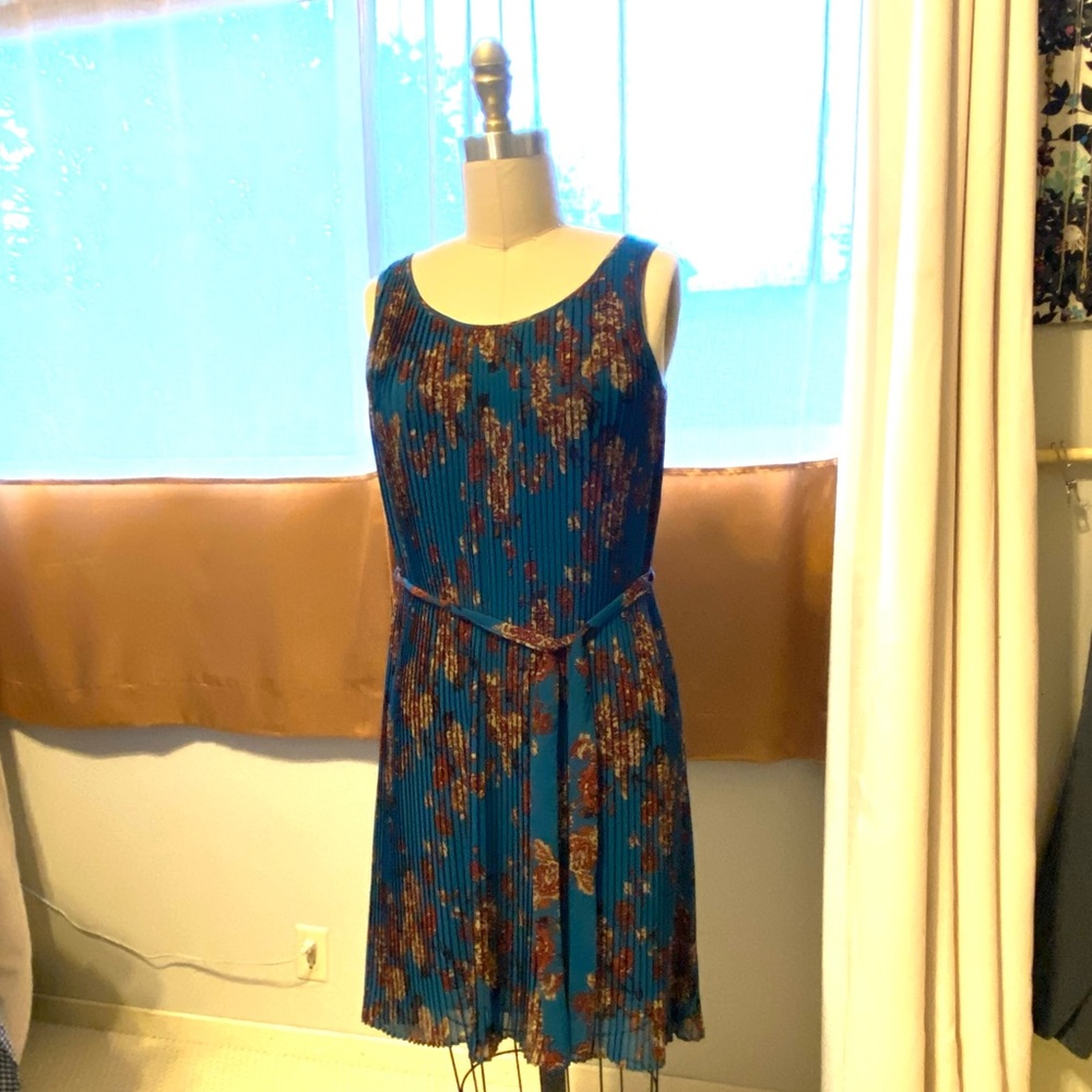 Pleated lucky brand dress, fully lined dress